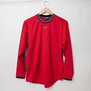 Nike Vintage Red Pullover Windbreaker Long Sleeve Small